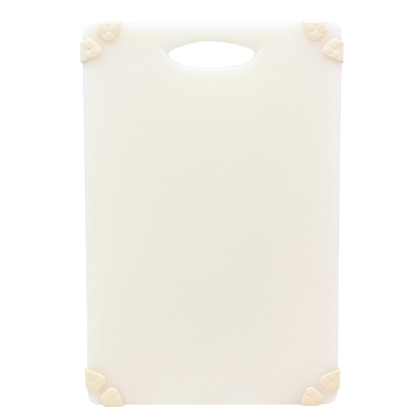Tablecraft Grippy Cutting Board, White, 12"X18"X.5" - CBG1218AWH