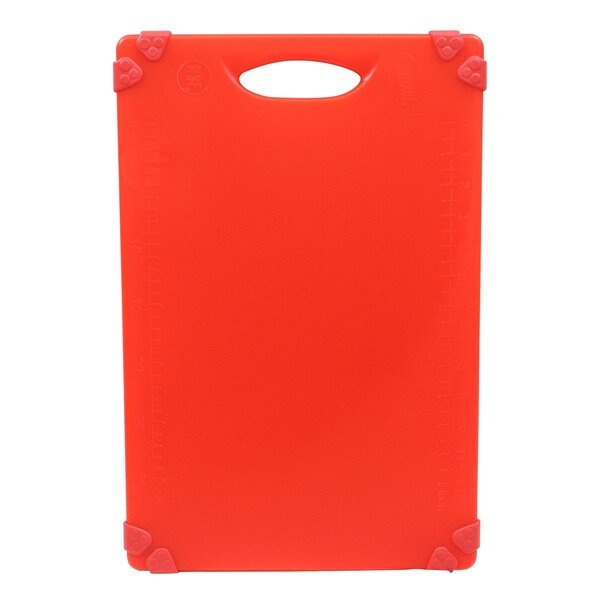 Tablecraft Grippy Cutting Board, Red, 12"X18"X.5" - CBG1218ARD