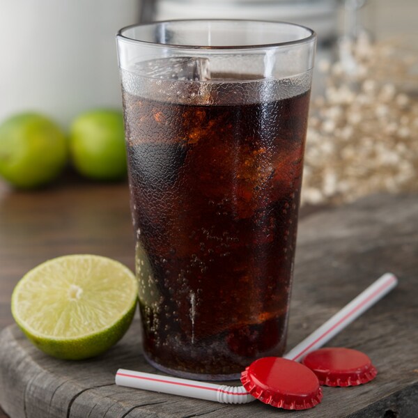 Carlisle Foodservice SAN Plastic Tumbler, 12 oz., Clear, PK24 - 5212-207