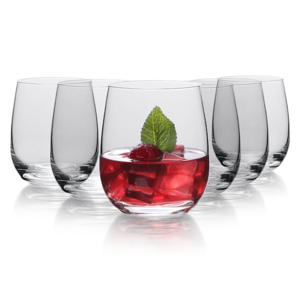 Table 12 15.5-Ounce Beverage Glasses, Set of 6, Lead-Free Crystal, Break Resistant - TGSM6R30
