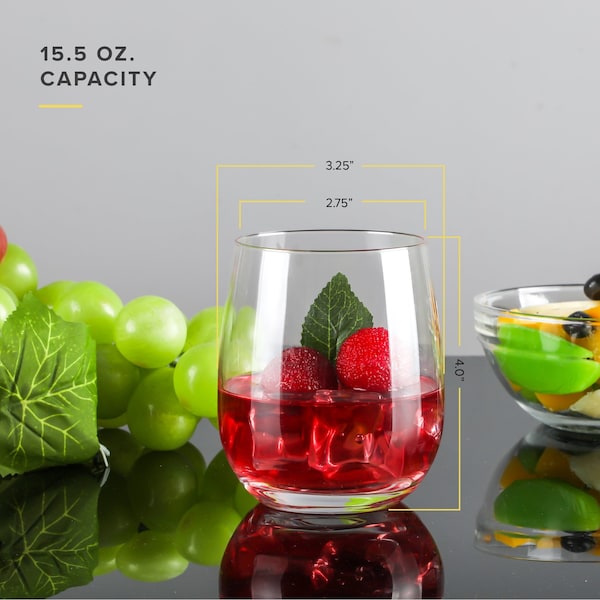 Table 12 15.5-Ounce Beverage Glasses, Set of 6, Lead-Free Crystal, Break Resistant - TGSM6R30