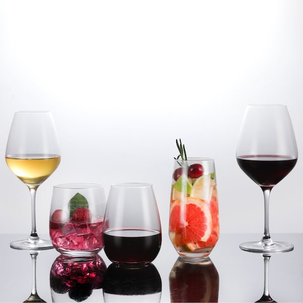 Table 12 15.5-Ounce Beverage Glasses, Set of 6, Lead-Free Crystal, Break Resistant - TGSM6R30
