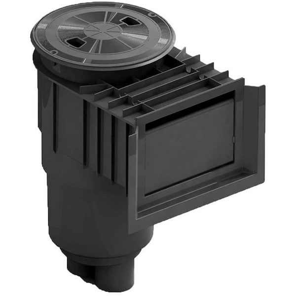 Aquastar Flow Star Standard Mouth Vinyl Skimmer, Dark Grey - ASSKRVFL3N105