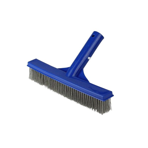 Pool Central 9.75 in. Stainless Steel Algae Brush for Cement Pools, Blue - 32756938