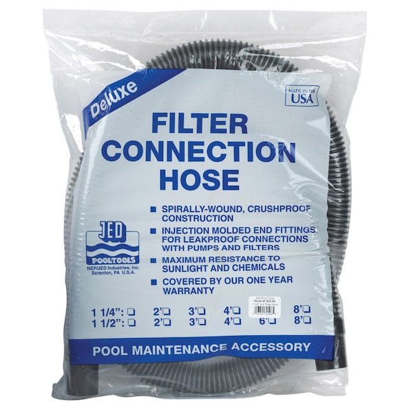 Jed Pool Tools JED Pool Tools Deluxe Filter Connection Hose 1.25 in. W X 6 ft. L - ACE-305-06