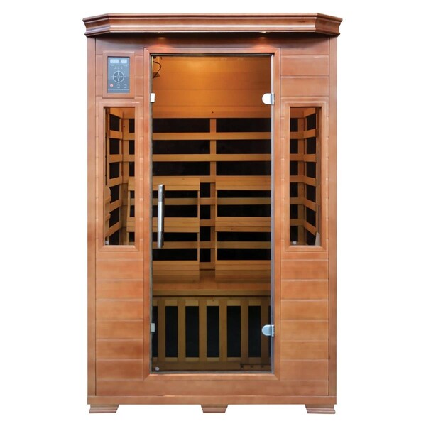Blue Wave 2-Person Hemlock Premium Infrared Sauna with 6 Carbon Heaters - SA3209
