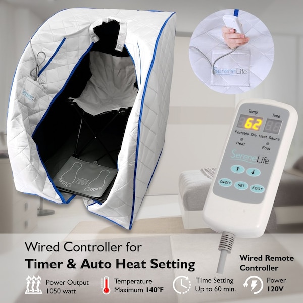 Serenelife Compact & Portable Infrared Sauna, SLISAU10SL - SLISAU10SL