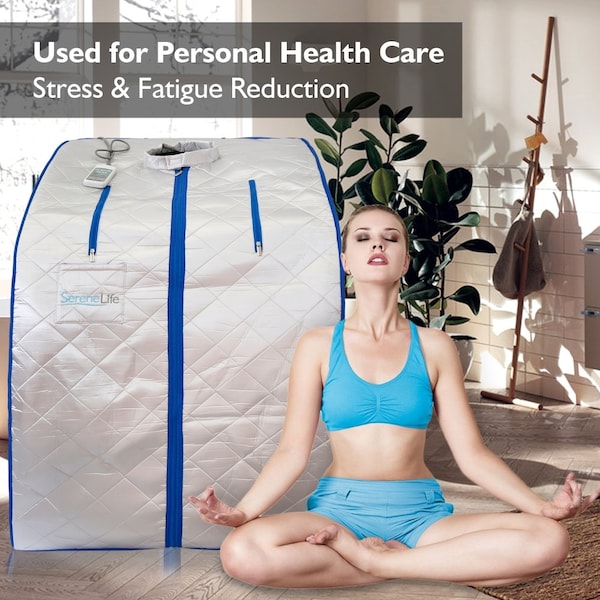 Serenelife Compact & Portable Infrared Sauna, SLISAU10SL - SLISAU10SL