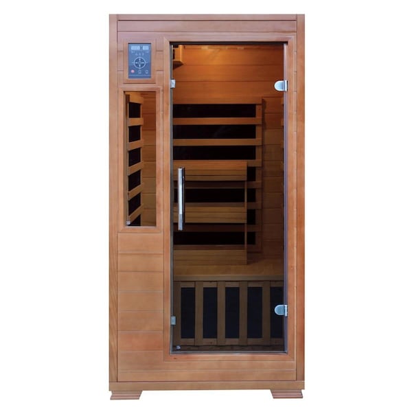 Blue Wave Majestic 1-2 Person Hemlock Infrared Sauna with 5 Carbon Heaters - SA3202