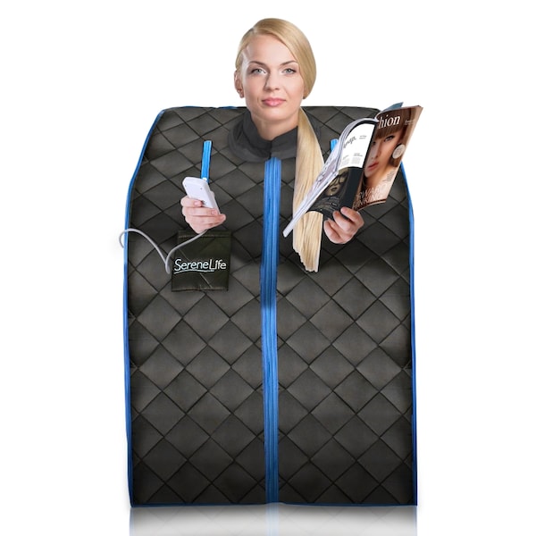 Serenelife Compact & Portable Infrared Sauna, SLISAU10BK - SLISAU10BK