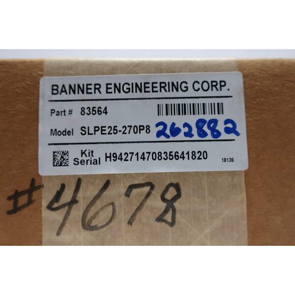 Banner 270mm Emisor Cortina de luz 24V-DC - SLPE25-270P8