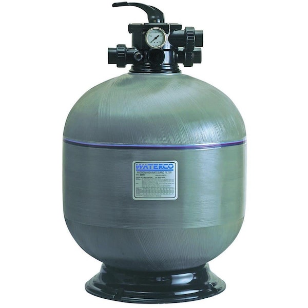 Waterco 20 in. 50 PSI S500 Micron Top Mount S-Series Filter with 1.5 in. Bulkhead Connection - 2201224NA