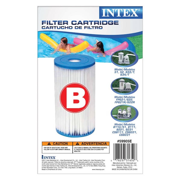 Intex Recreation Intex Krystal Clear Pool Filter Cartridge 10 in. H - 29005E