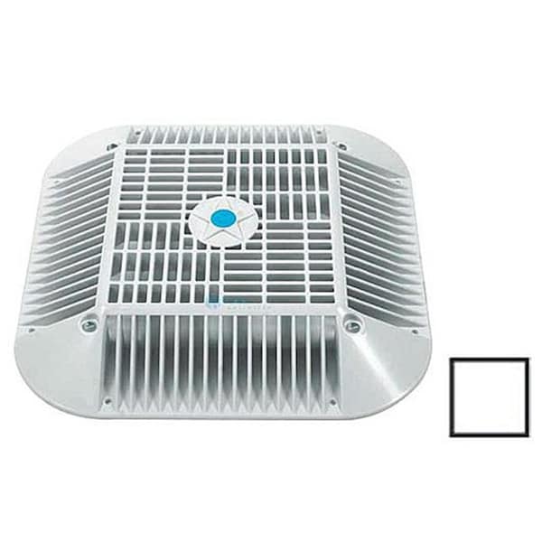 Aquastar 12 to 16 in. Retrofit Square Anti-Entrapment Suction Outlet Cover; White - 1216101