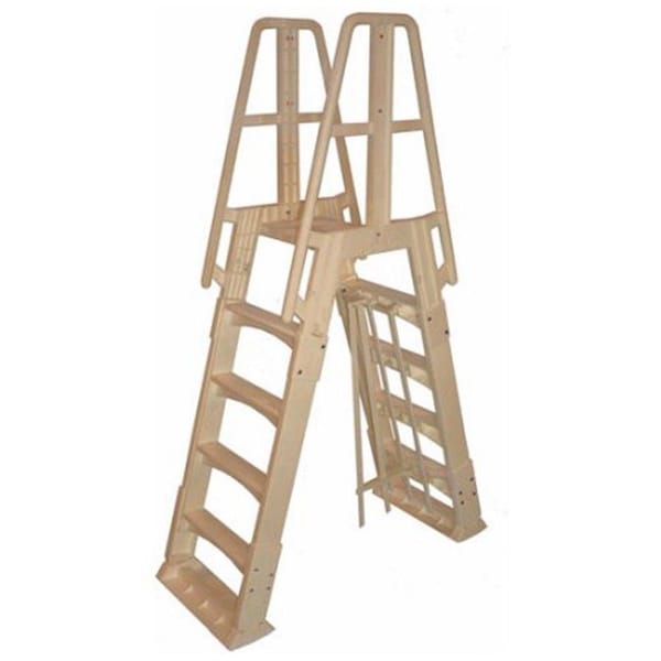 Vinyl Works Slide Lock Above Ground Swimming Pool Taupe A Frame Ladder - SLA-T