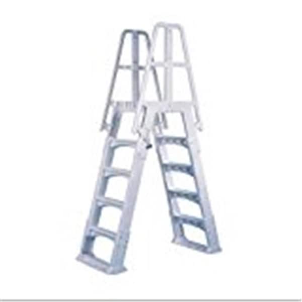 Vinyl Works Canada Slide Lock A Frame Above Ground Pool Ladder, White - SLAW