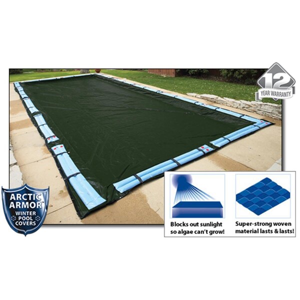 Arctic Armor 12 Year 16'x32' Rectangle In Ground Swimming Pool Winter Covers - AR478294