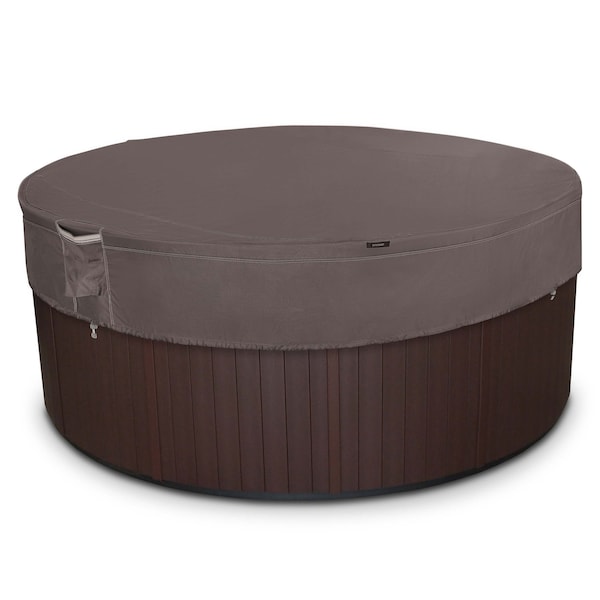 Classic Accessories Ravenna Water-Resistant Round Hot Tub Cover, 84 in. - 56-491-015101-EC