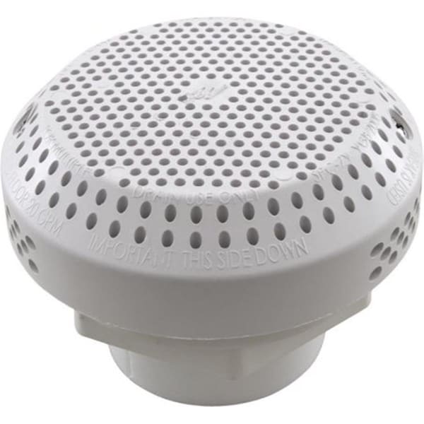 Handson 3.75 in. dia. Cover Hi-Flow Suction VGB Assembly & 1.5 in. S Standard Nut - White - HA1188540
