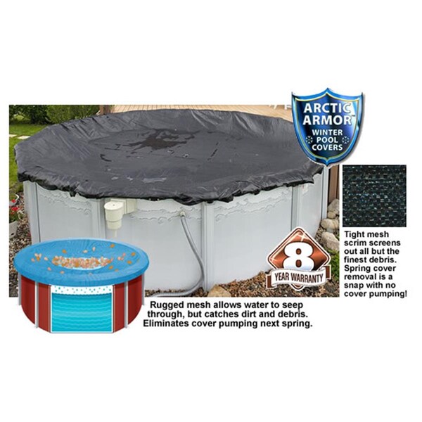 Arctic Armor 18'x38' Oval Above Ground Mesh Winter Cover - AR478274