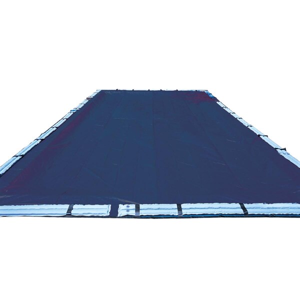 Superjock 16 x 32 ft. Black & Tan Emperor Rectangle Inground Winter Cover, 20 Year - SU2634756
