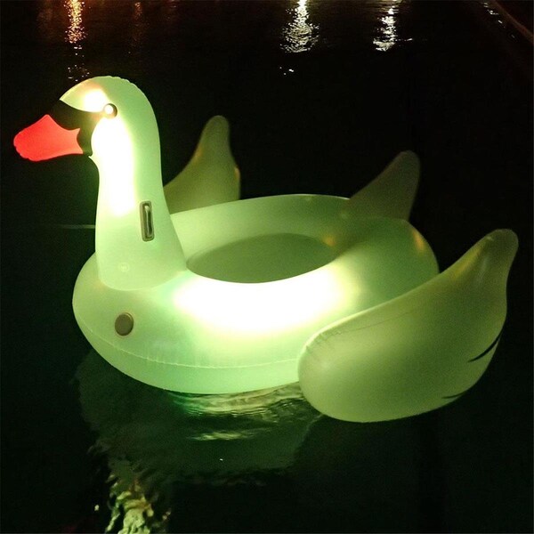 Olympian Athlete Giant LED Light Up Swan Ride for Swimming Pool - OL1366583