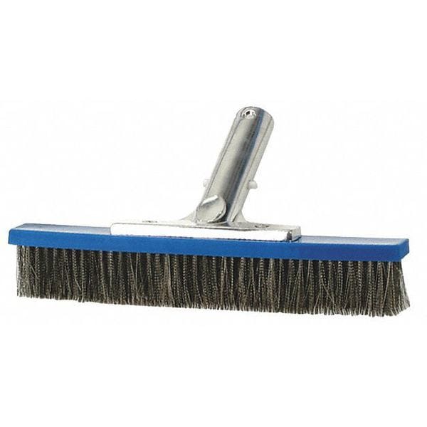 Jed Pool Tools Pool Brush, Al, Blue/Stainless Steel, 10" L - 70-274