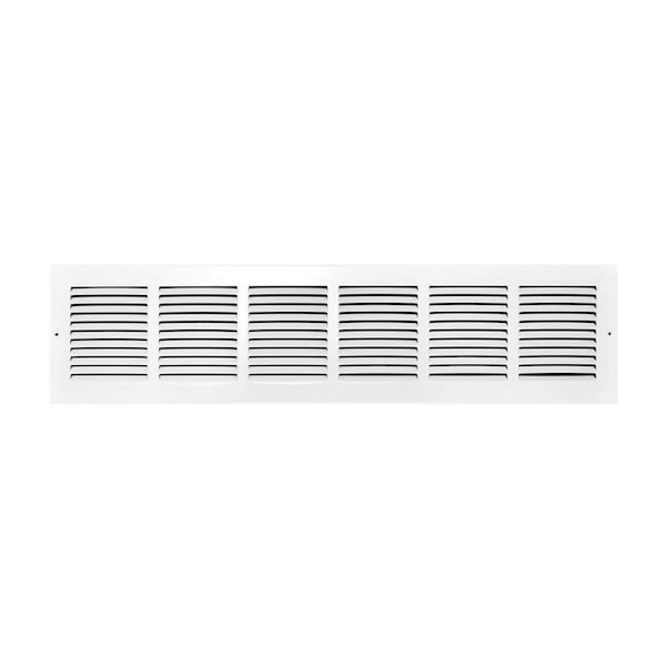 True Aire Tru Aire 30 in. H X 6 in. W 1-Way Powder Coat White Steel Return Air Grille - C170 30X06