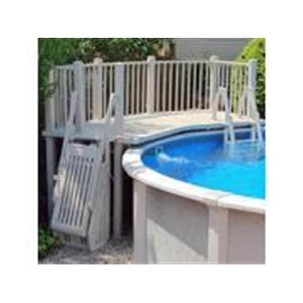 Vinyl Works Vinyl Works FD 5 x 13.5 ft. Above Ground Swimming Pool Resin Fan Deck Kit - FD