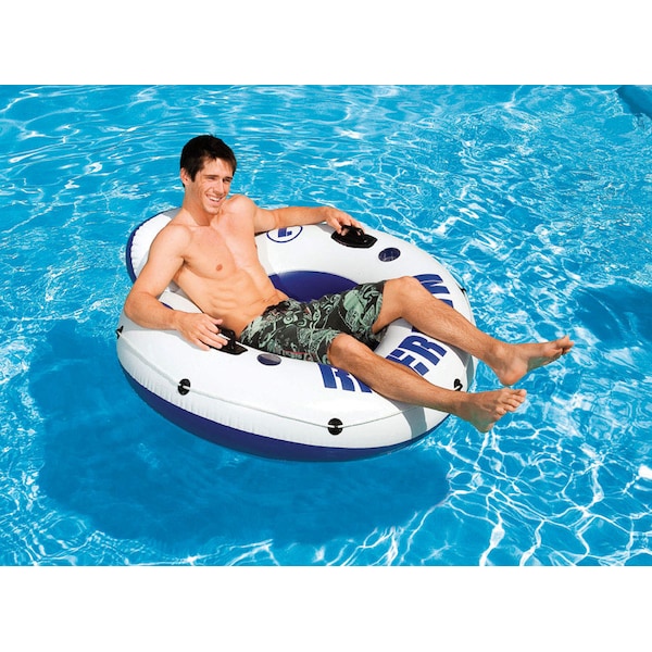 Intex Intex River Run Blue/White Vinyl Inflatable Floating Tube - 58825EP