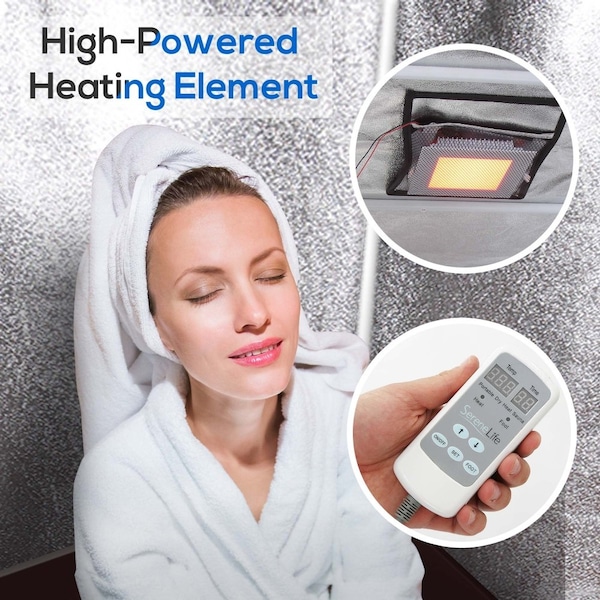 Serenelife Portable Infrared Sauna, SLISAU30BK - SLISAU30BK