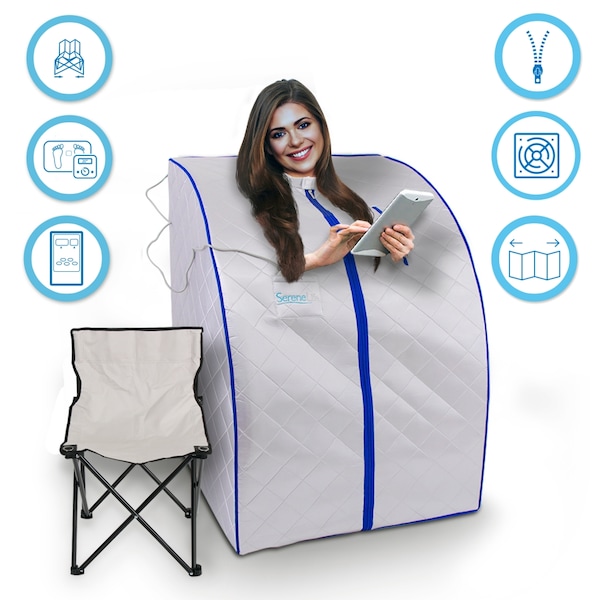 Serenelife Portable Infrared Sauna, SLISAU20SL - SLISAU20SL
