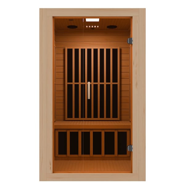 Steamspa 2-Person Carbon FAR Infrared Hemlock Wooden Indoor Sauna Room with LED Touch Control Panel - SC-SS0014-GS