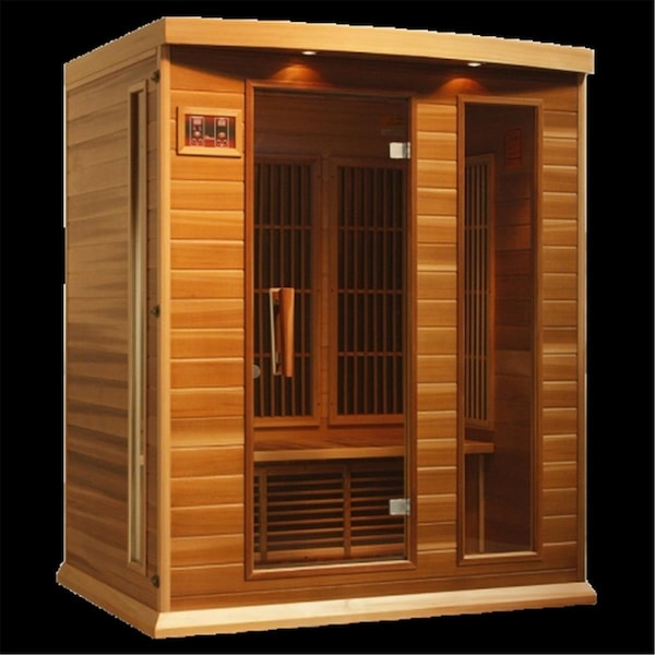 Golden Designs MX-K306-01 Canadian Red Cedar Maxxus 3 Person Carbon FAR Infrared Sauna - MX-K306-01 CEDAR