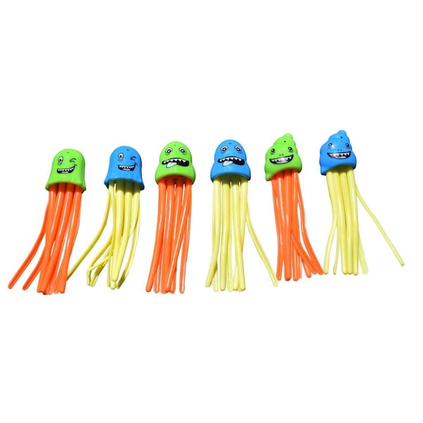 Pool Central Jellyfish Slow Sinking Dive Game, Multi-Color - Set of 6 - 33532814