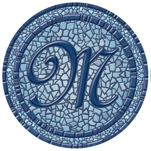 Lamatek Lamatek 67B00-0044M 29 in. dia. Monogram Mosaic Poolsaic Mat- M - 67B00-0044M