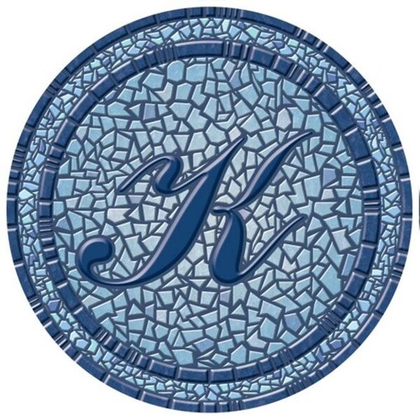 Lamatek Lamatek 67B00-0043K 59 in. dia. Monogram Mosaic Poolsaic Mat- K - 67B00-0043K