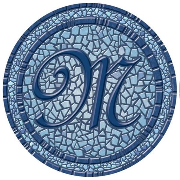 Lamatek Lamatek 67B00-0043M 59 in. dia. Monogram Mosaic Poolsaic Mat- M - 67B00-0043M