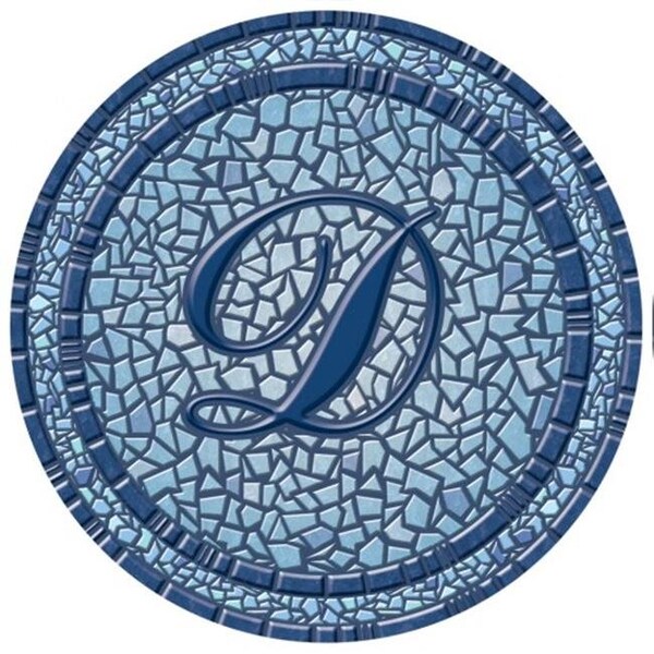 Lamatek Lamatek 67B00-0043D 59 in. dia. Monogram Mosaic Poolsaic Mat- D - 67B00-0043D