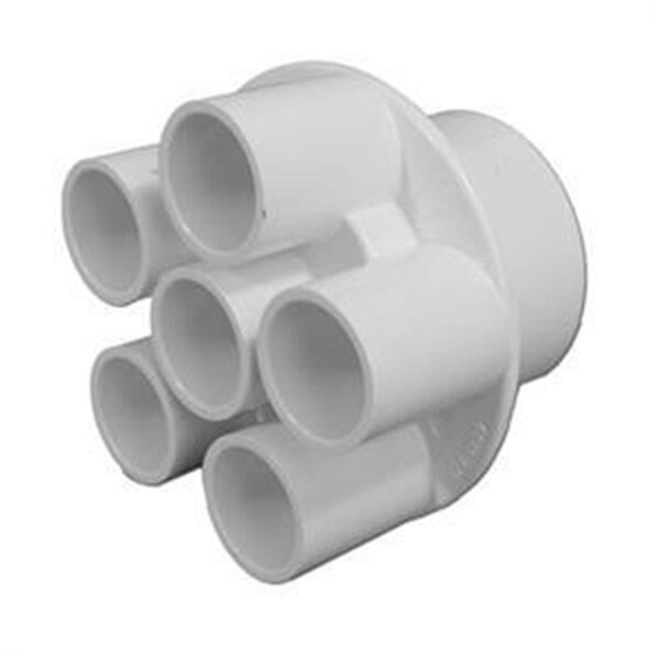 Hands On 672-4260 Manifold 2 in. Slip x 0.75 in. Slip - 6 Ports - HA2769796