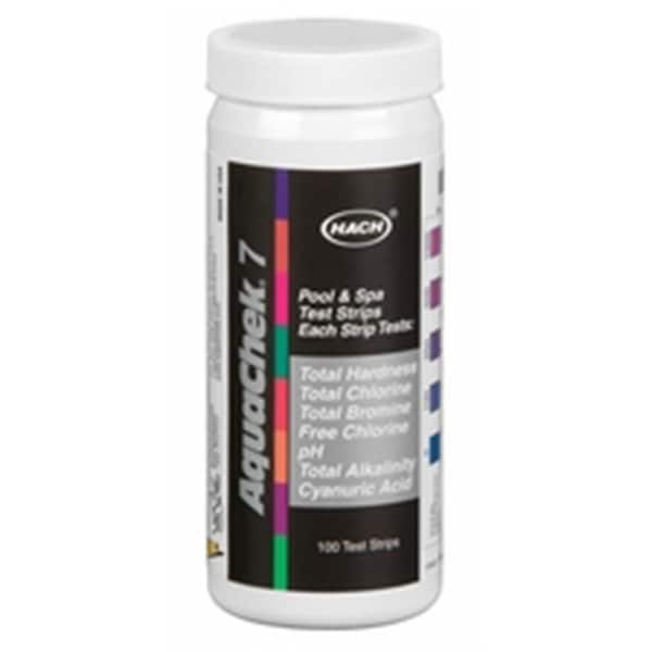 Ets Hach AquaCheck 7-in-1 Test Strip Total Chlorine & Bromine, Silver, 100 Count - ET393759