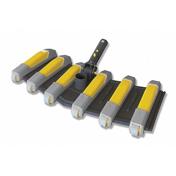 Jed Pool Tools Pool Vacuum, Plastic, Gray/Yellow, 22-1/2"L - 30-189
