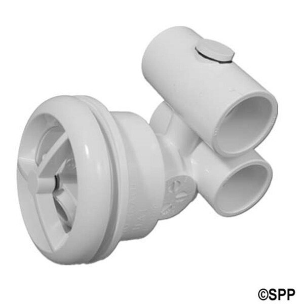 Karuma Car Care 1 x 1 in. Microssage Roto Tee Body Jet Assembly, White - KA1414162