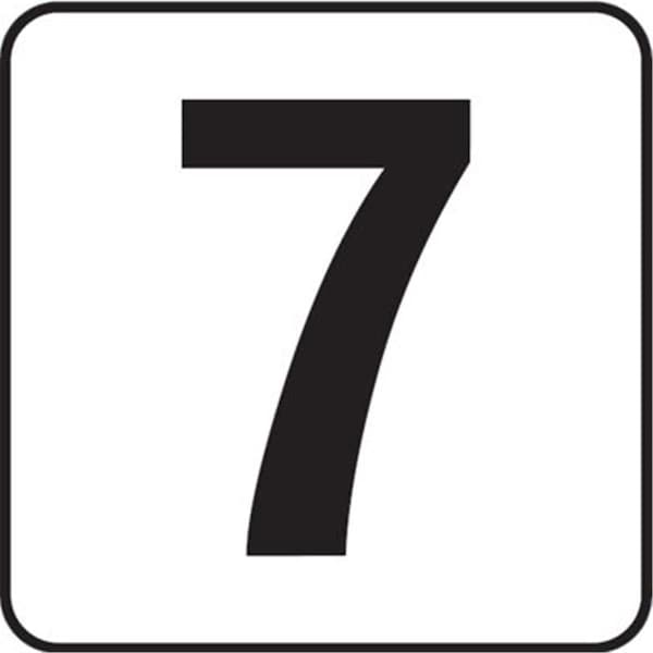 Inlays 6 in. Vinyl Stickon 4 in. Numbers 7 Message - V621070