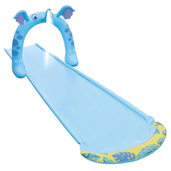 Pool Central 16 ft. Inflatable Elephant Arch Sprayer Slide Outdoor Kids Water Toy - 35177921