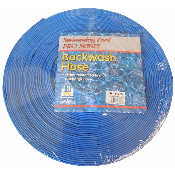 Jed Pool Tools Comm Reinforced BW Hose 1-1/2" x 25 ft - 60-630-025