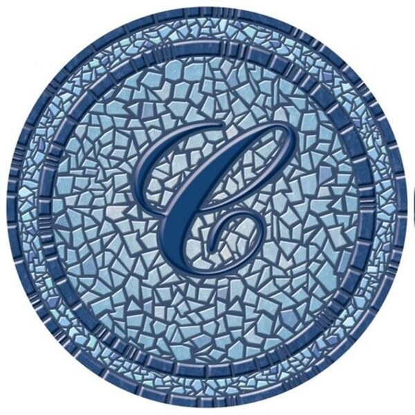 Lamatek Lamatek 67B00-0043C 59 in. dia. Monogram Mosaic Poolsaic Mat- C - 67B00-0043C