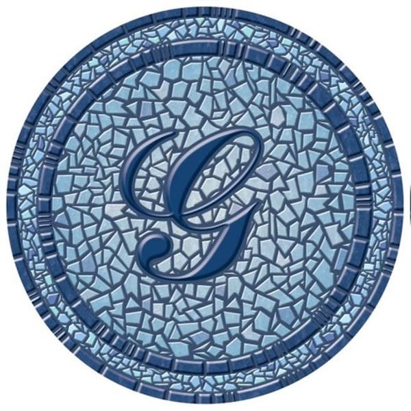 Lamatek Lamatek 67B00-0043G 59 in. dia. Monogram Mosaic Poolsaic Mat- G - 67B00-0043G