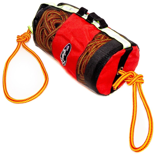 Kemp Usa Throw Bag w/ 3/8" Yellow Rope & Bengal Safety Whistle - 75' - 10-228-75