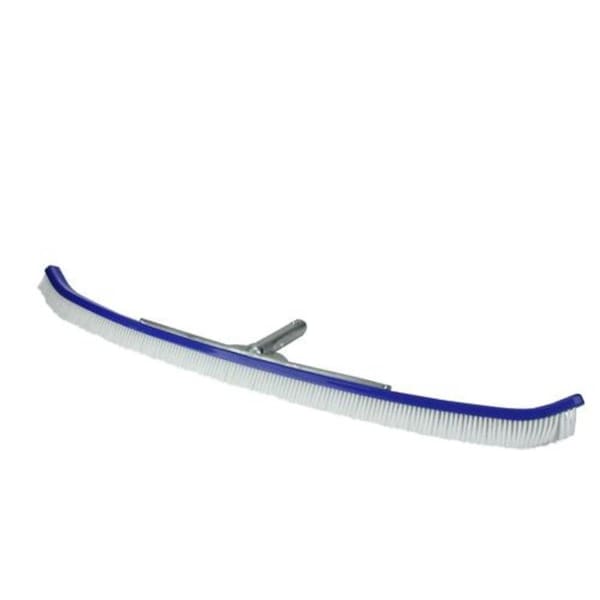 Pool Central 18.25 in. Blue Flexible Nylon Bristle Brush with Aluminum Handle - 32798773